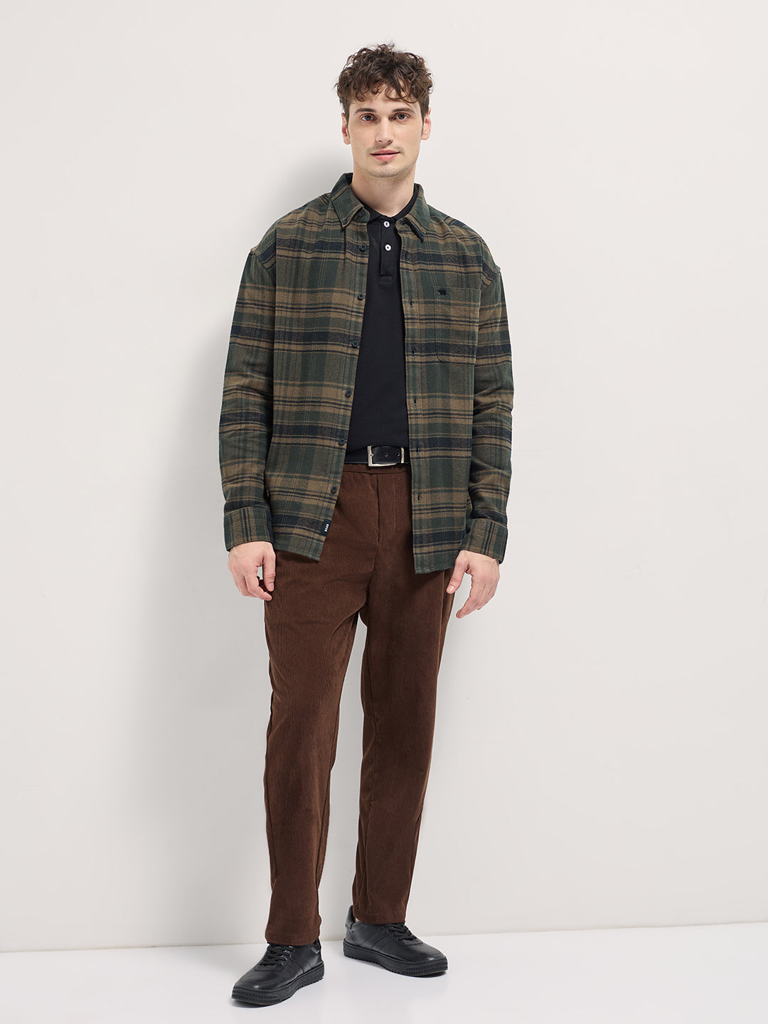 Men Multi-Color Checkered Relax Fit Flannel Overshirt