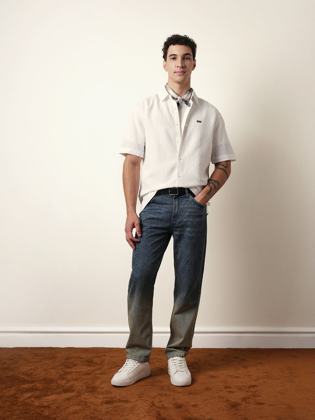 Men Modern Fit Casual Shirt
