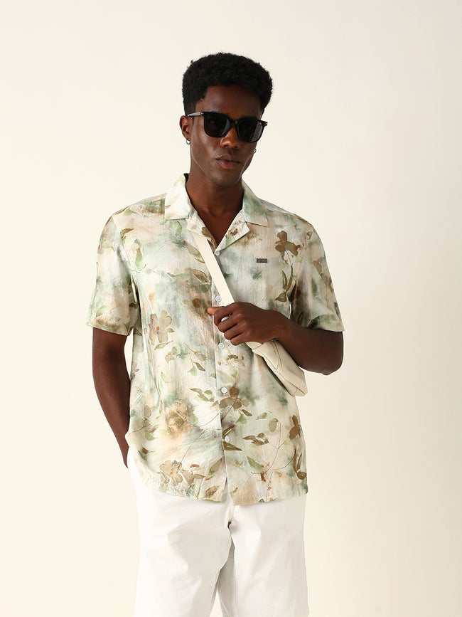 Men Beige Casual Shirt