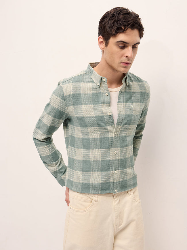 Men Green Casual Shirt