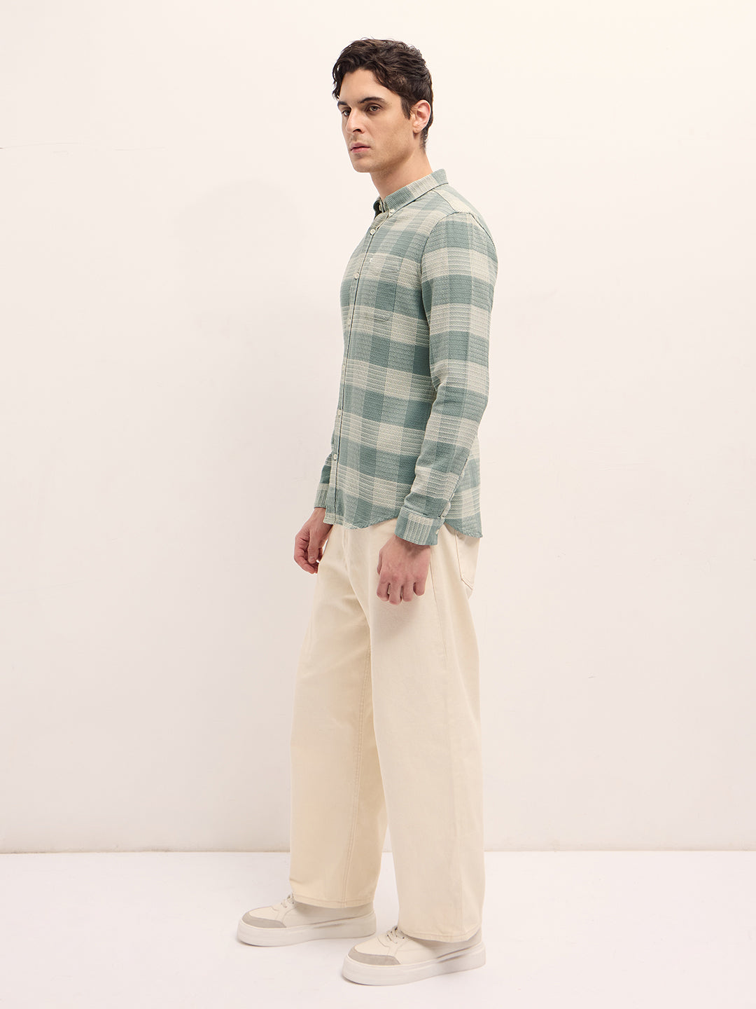 Men Green Casual Shirt