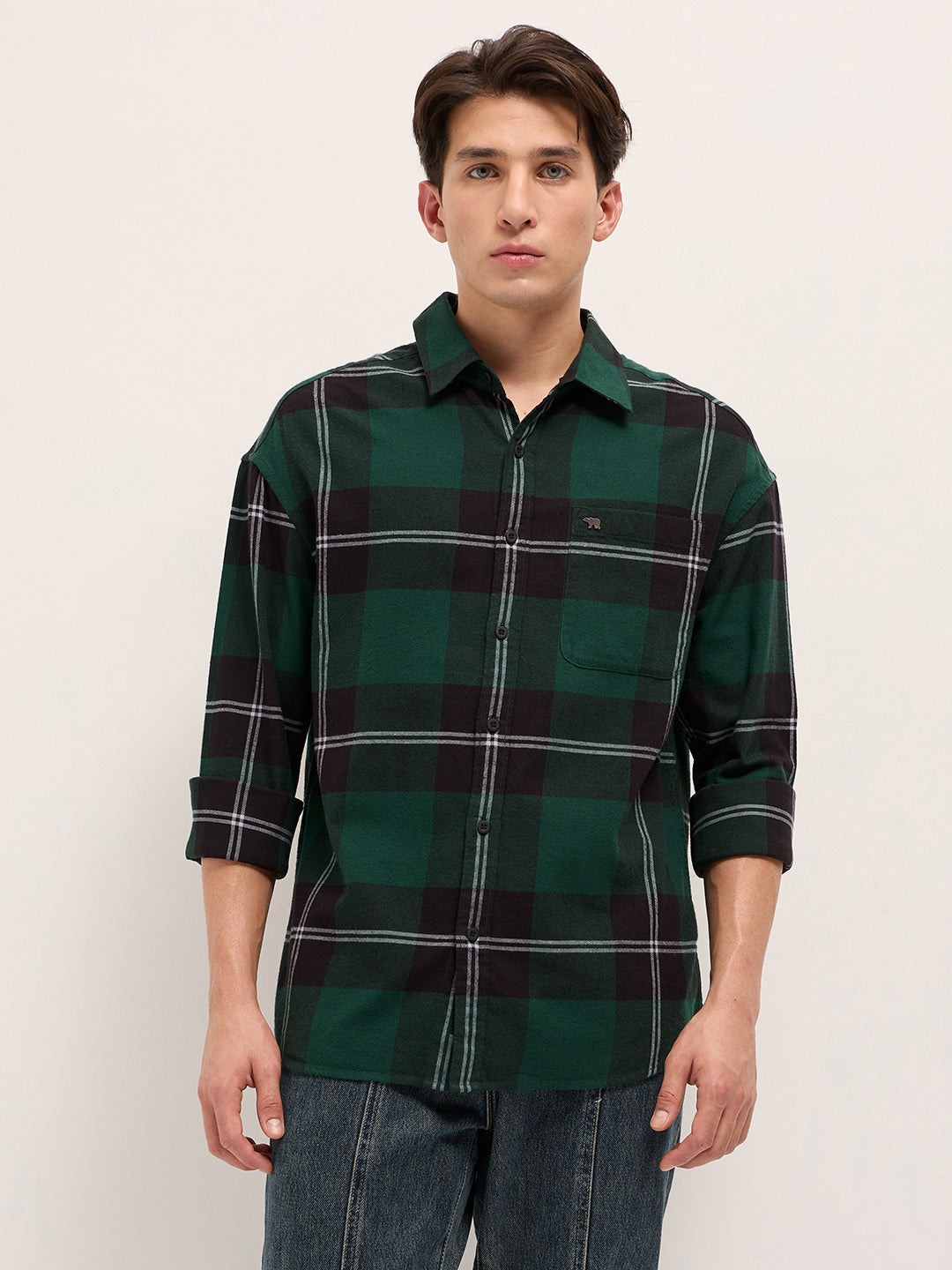Men Green Casual Shirt