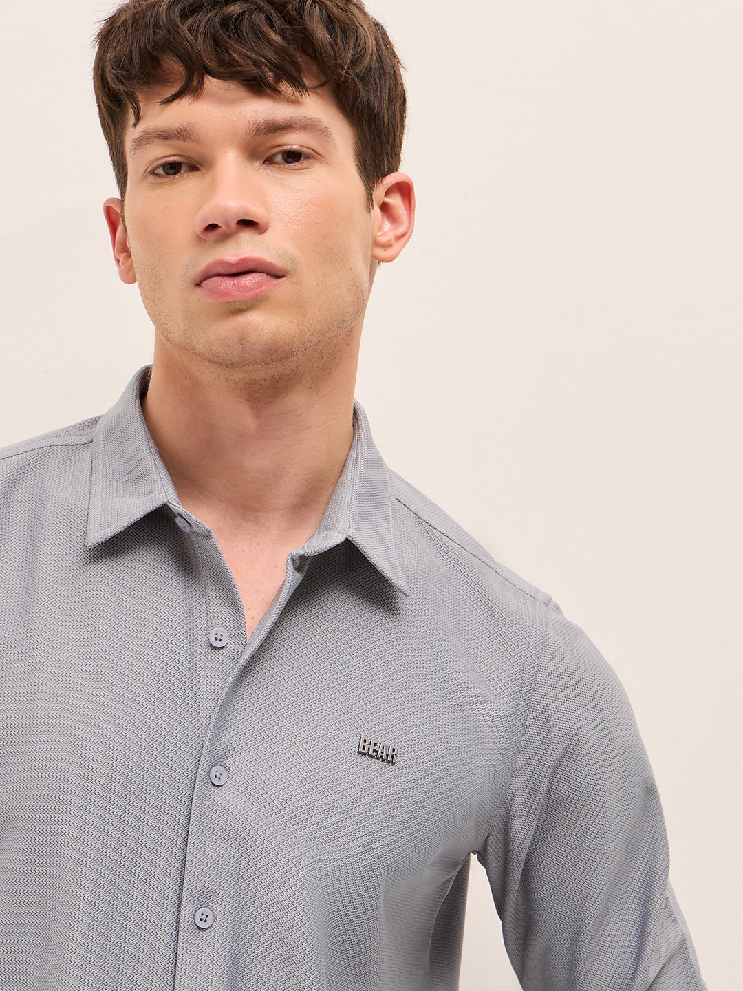 Men Woven Textured Casual Shirt