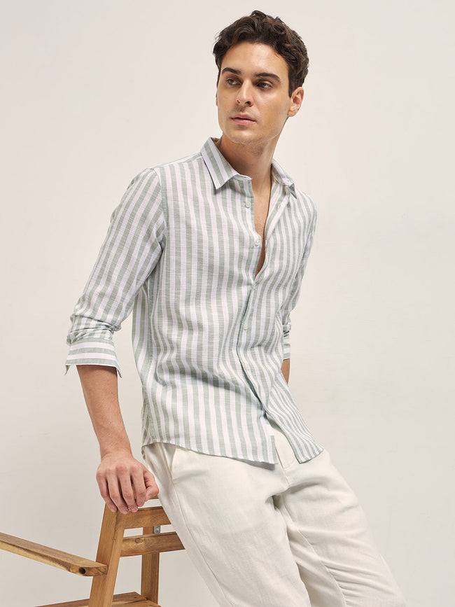 Men Green Casual Shirt