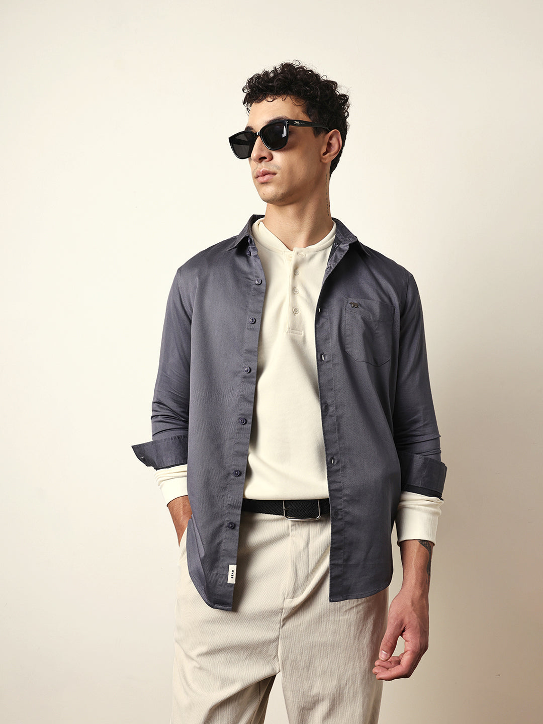 Men Modern Fit Casual Shirt