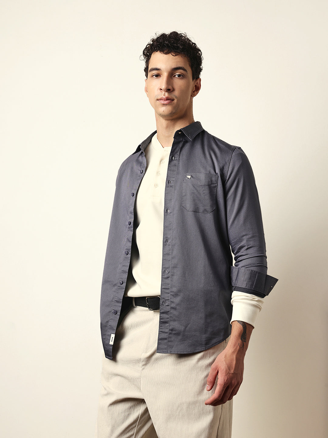 Men Modern Fit Casual Shirt