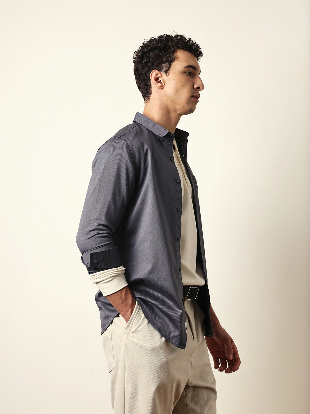 Men Modern Fit Casual Shirt