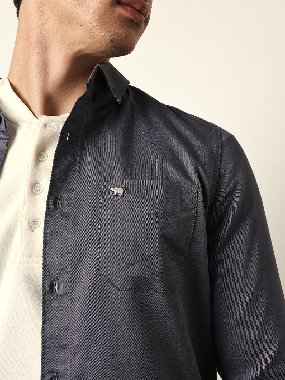 Men Modern Fit Casual Shirt