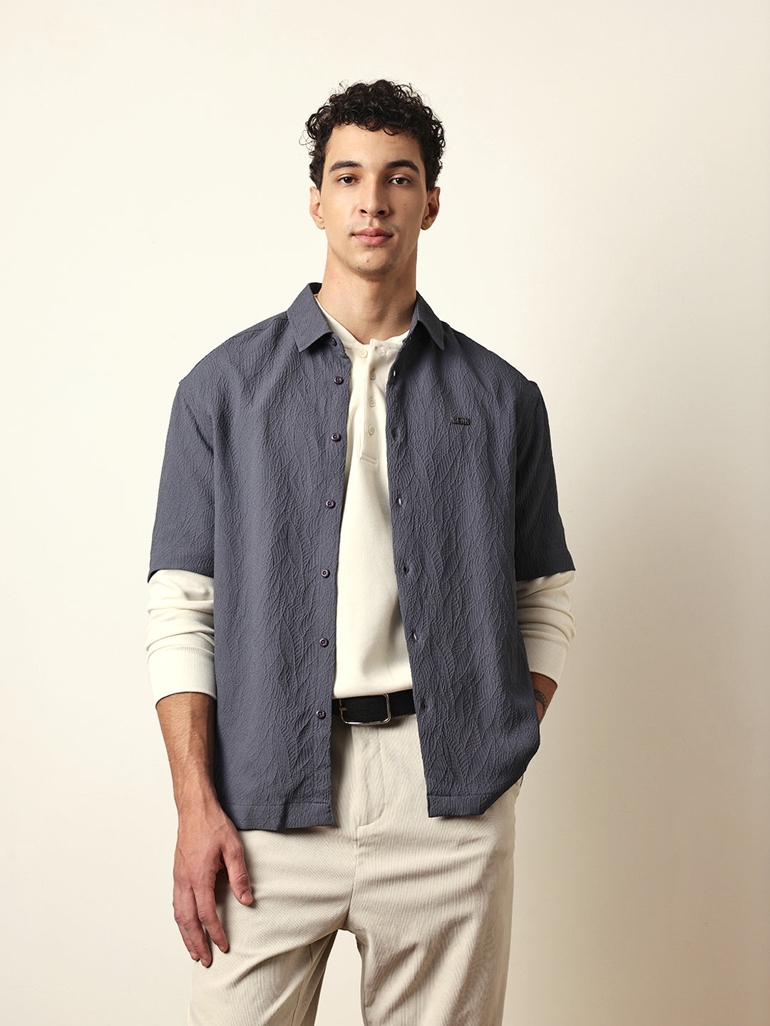 Men Modern Fit Casual Shirt