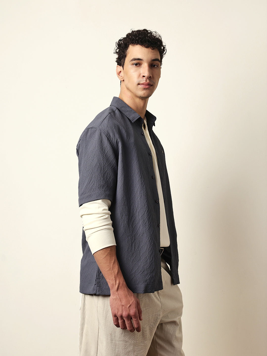 Men Modern Fit Casual Shirt