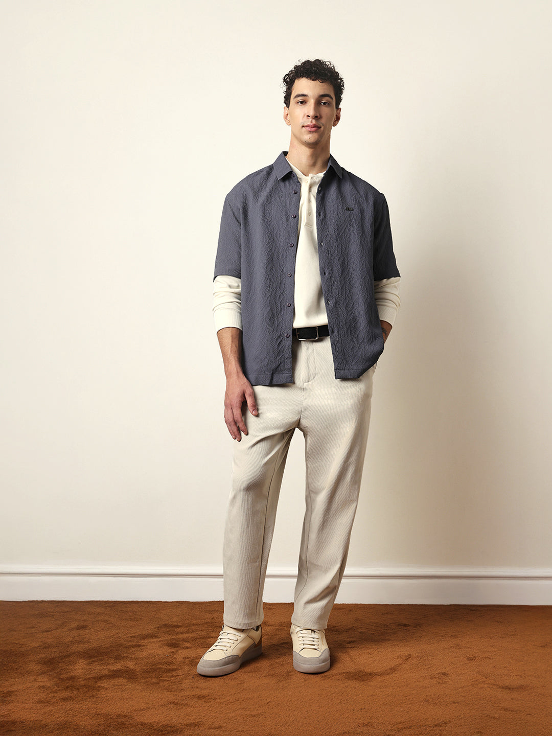 Men Modern Fit Casual Shirt