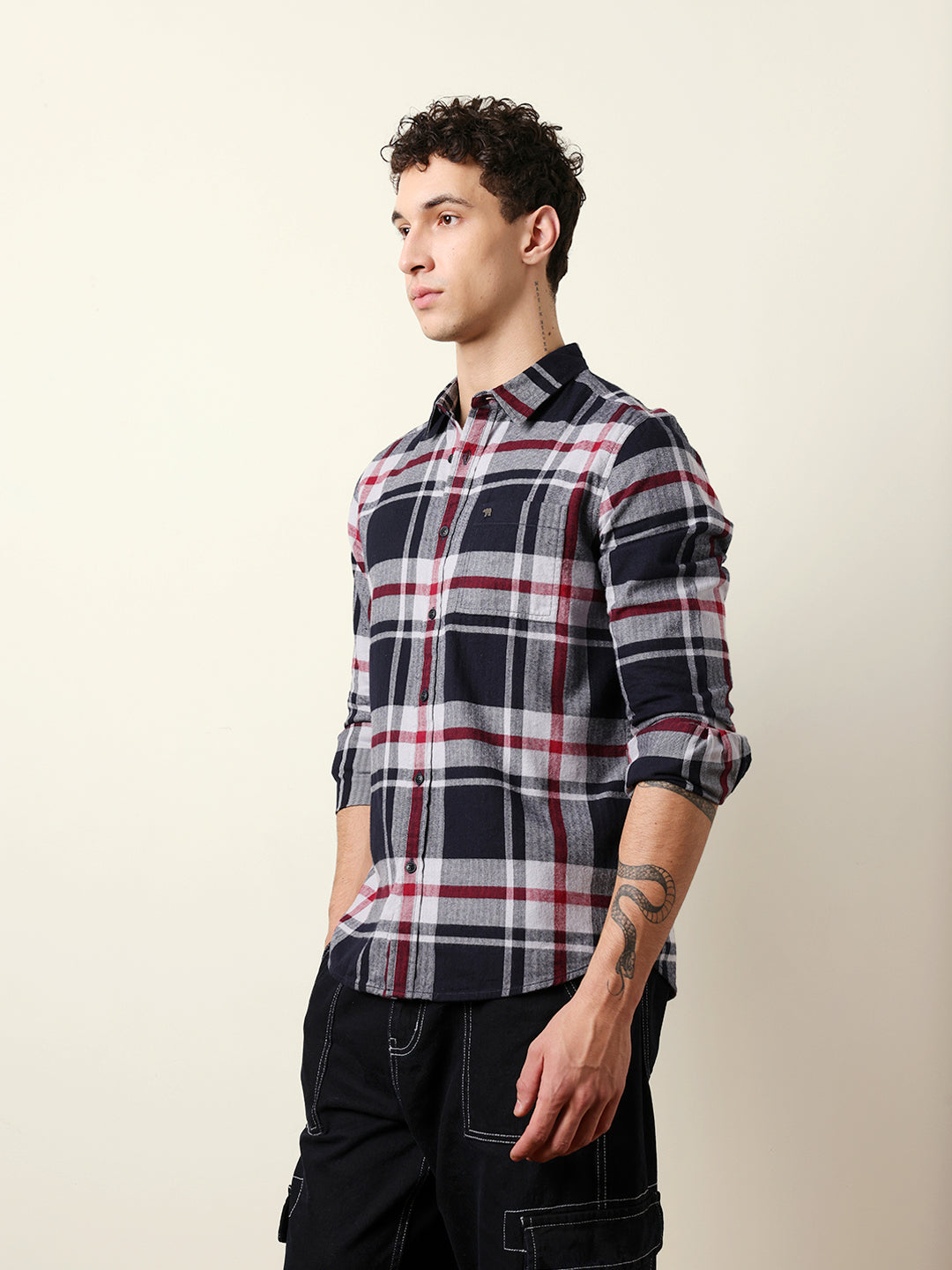 Men Striped Casual Full-Sleeve Shirt
