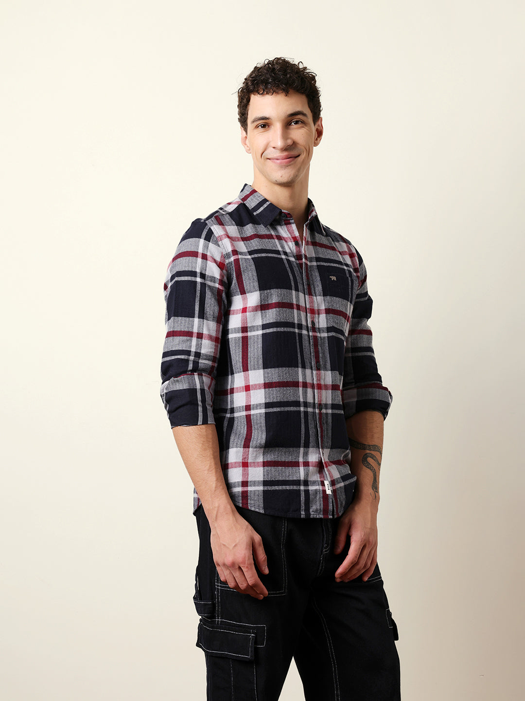 Men Striped Casual Full-Sleeve Shirt