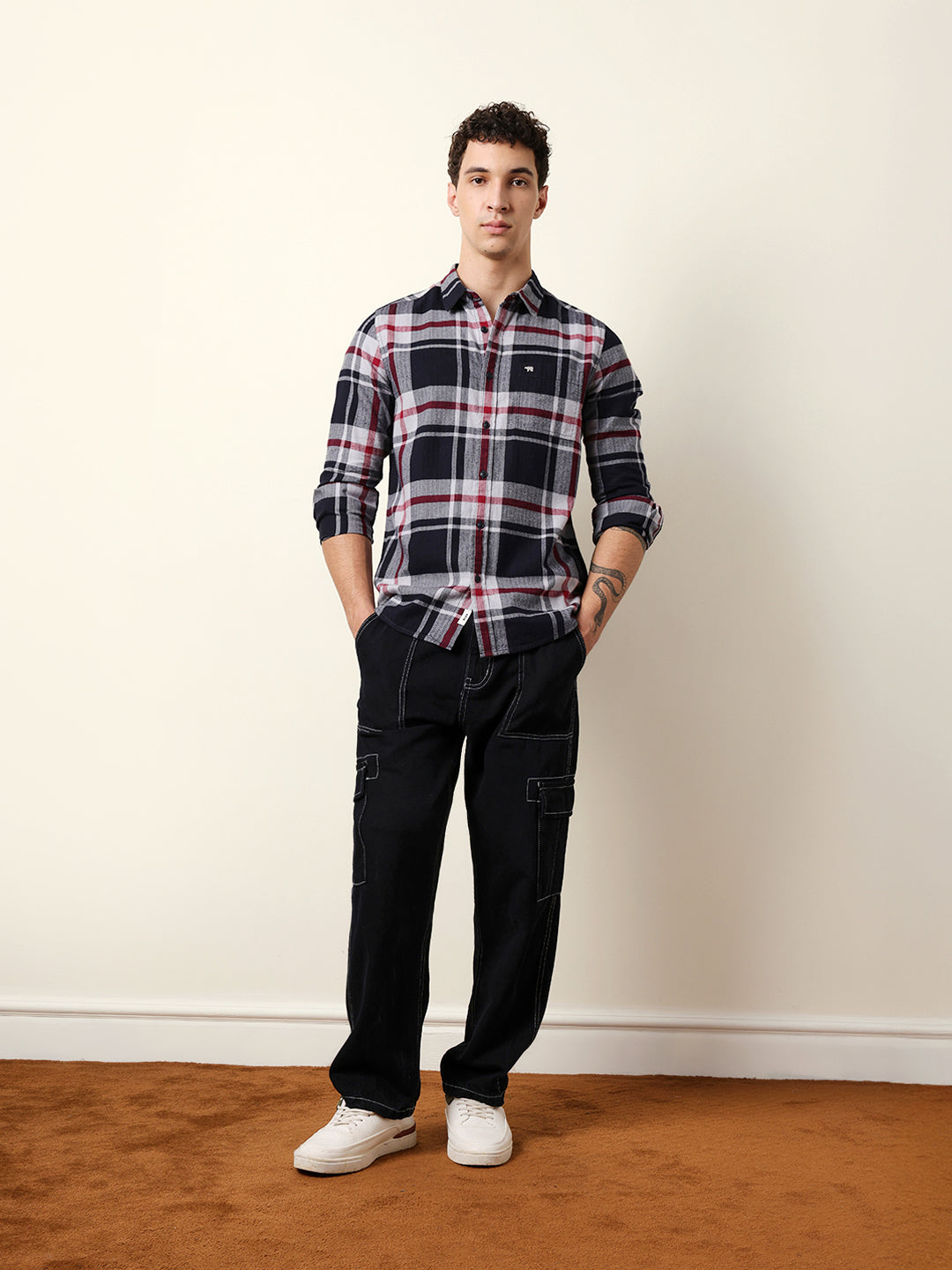 Men Striped Casual Full-Sleeve Shirt