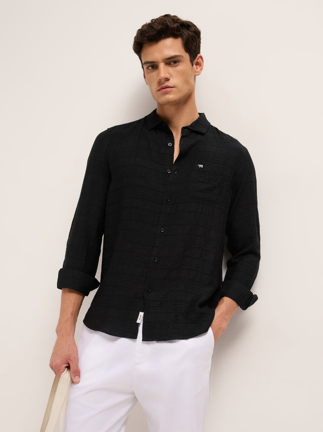 Men Woven Striped Casual Shirt