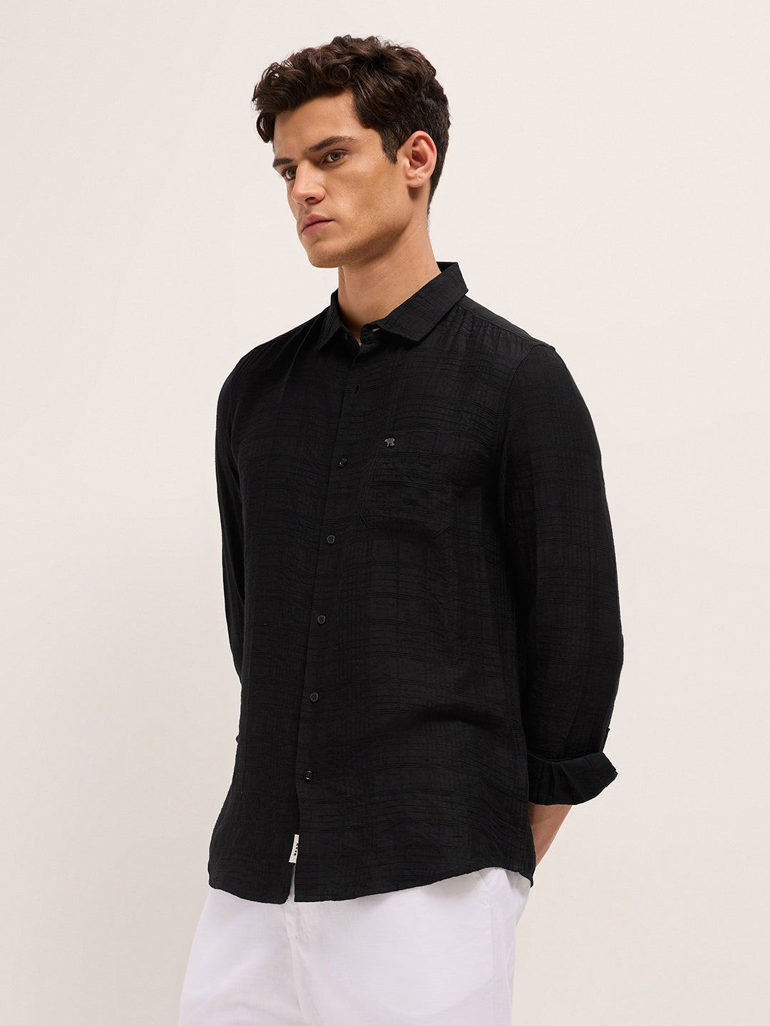 Men Woven Striped Casual Shirt