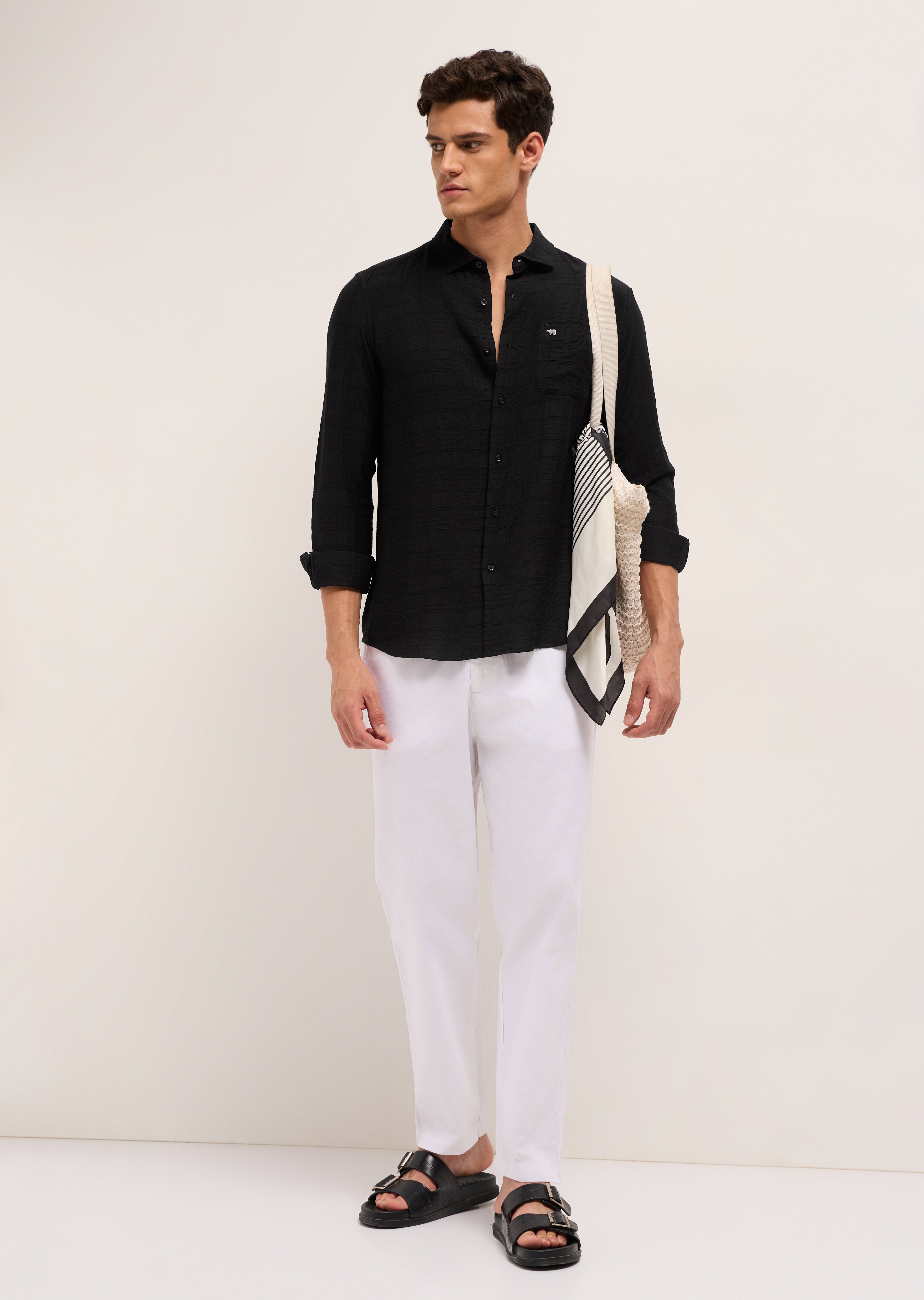 Men Woven Striped Casual Shirt