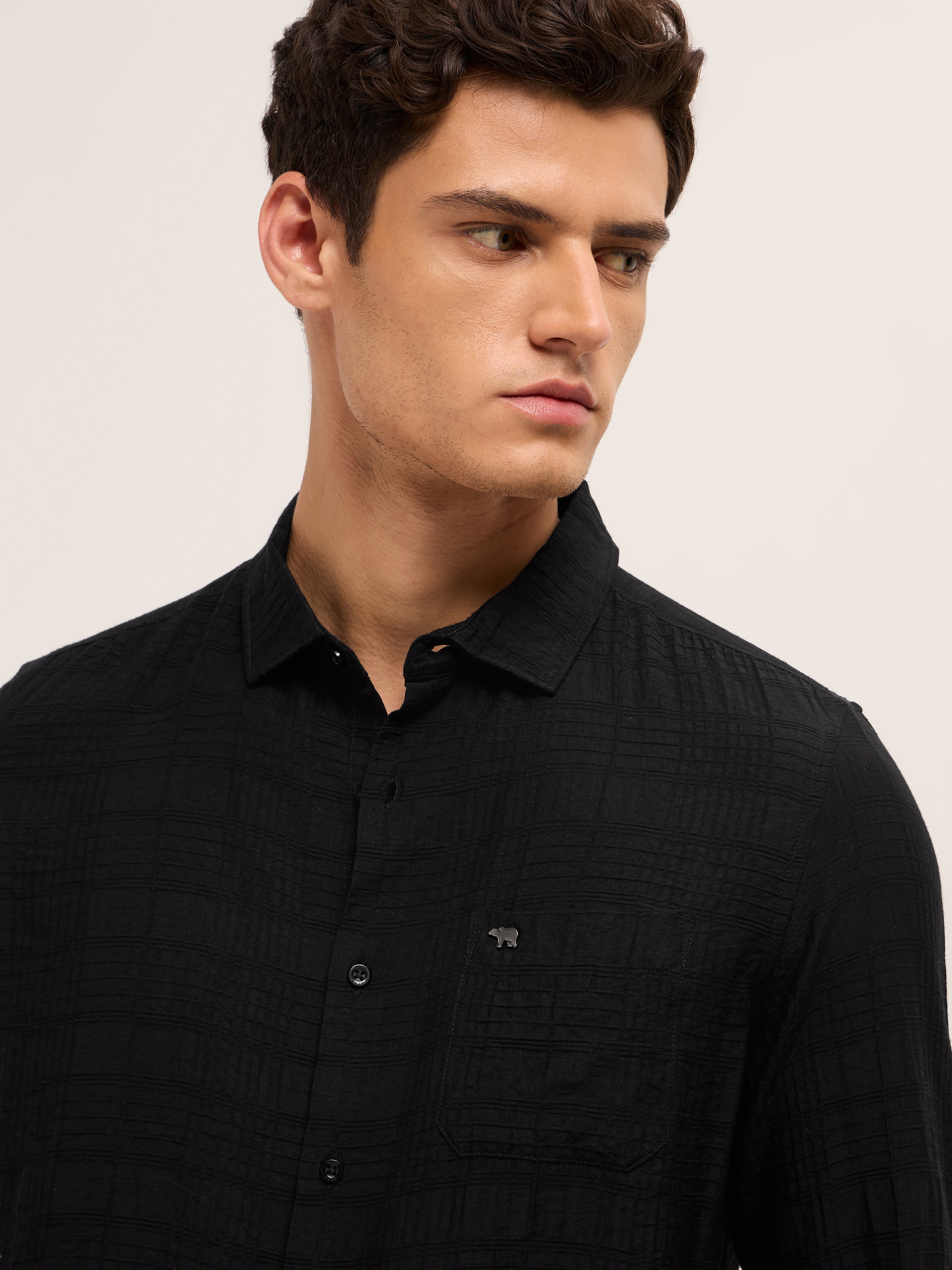 Men Woven Striped Casual Shirt