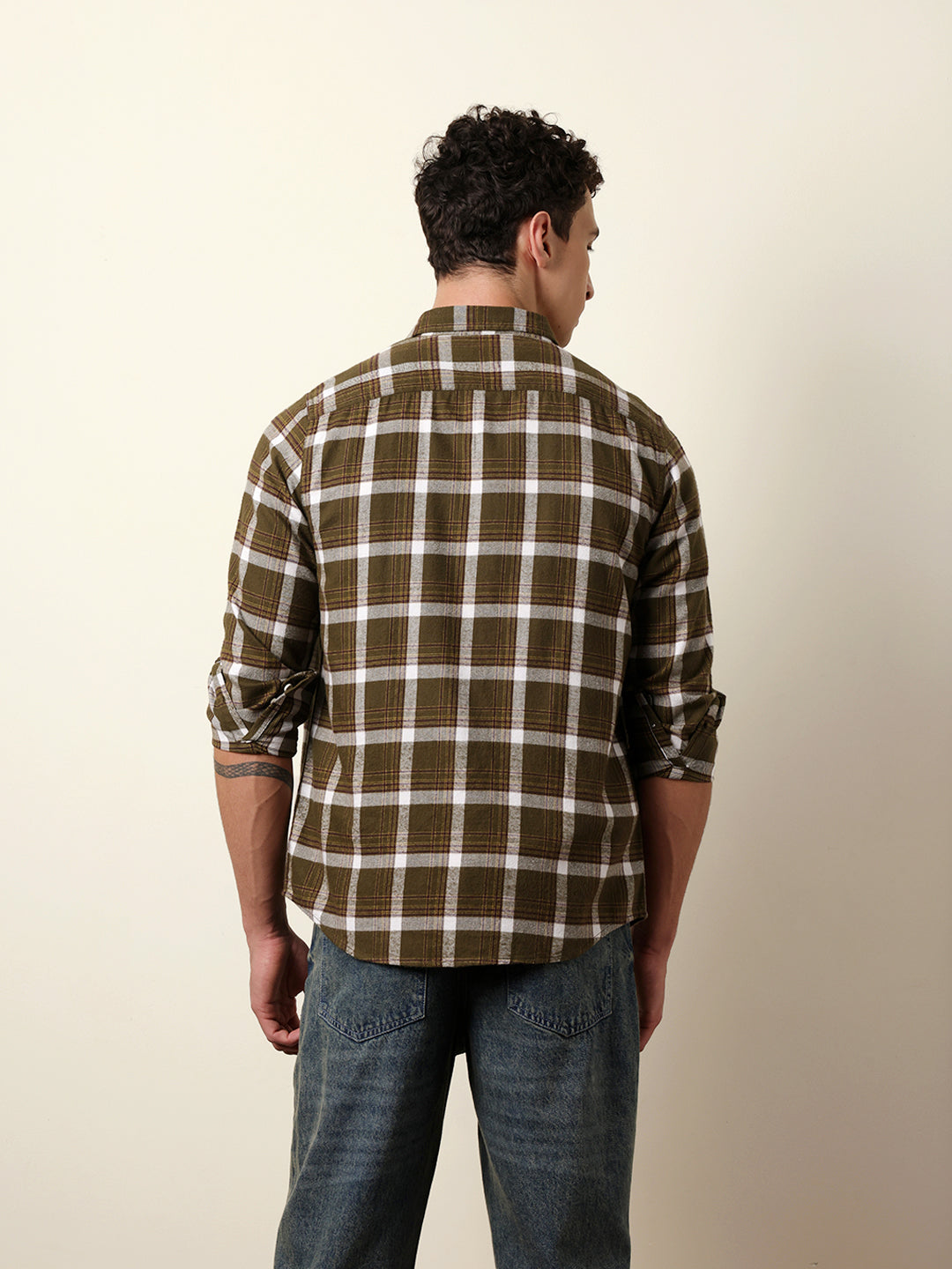 Men Checked Casual Full-Sleeve Shirt