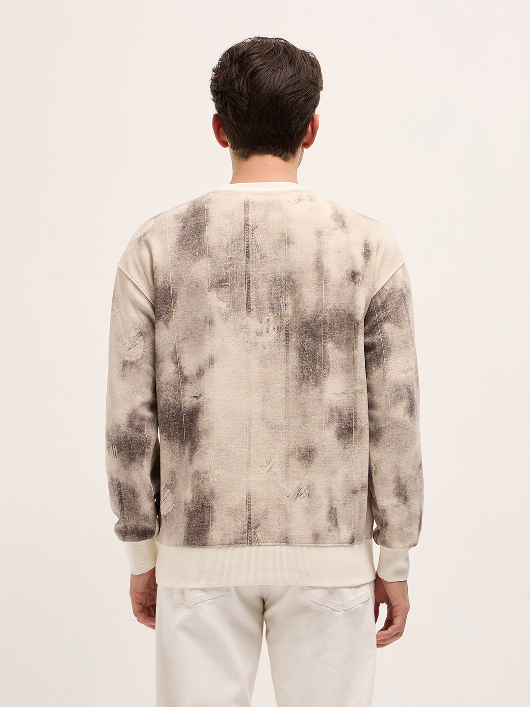 Men Beige Regular Fit Crew Neck T-Shirt