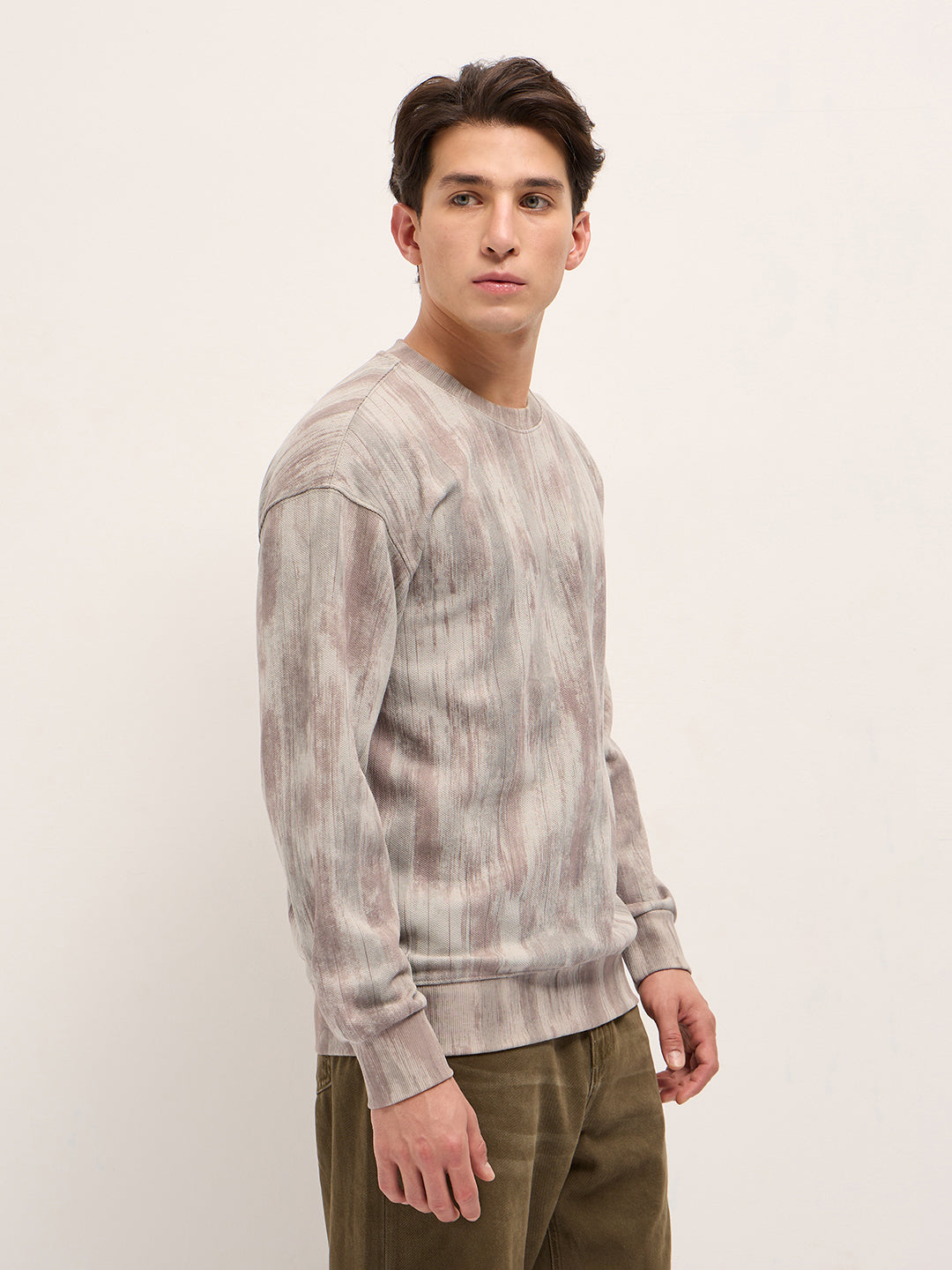 Men Grey Regular Fit Crew Neck T-Shirt