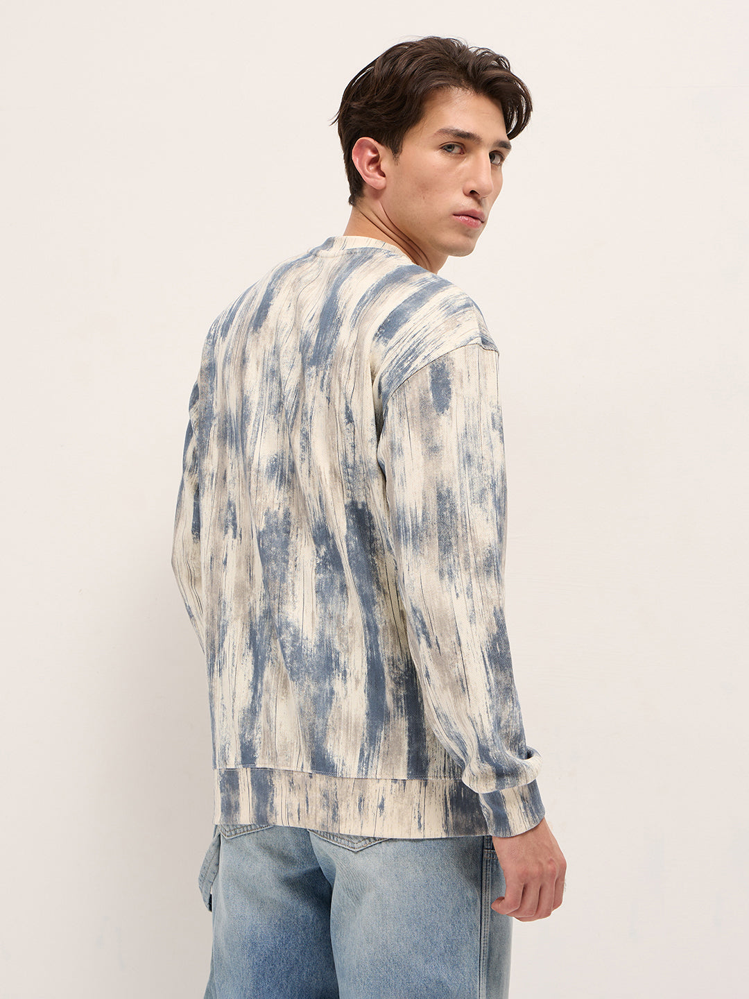 Men Blue Regular Fit Crew Neck T-Shirt