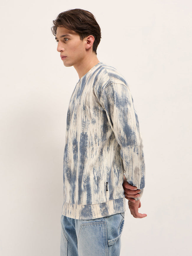 Men Blue Regular Fit Crew Neck T-Shirt