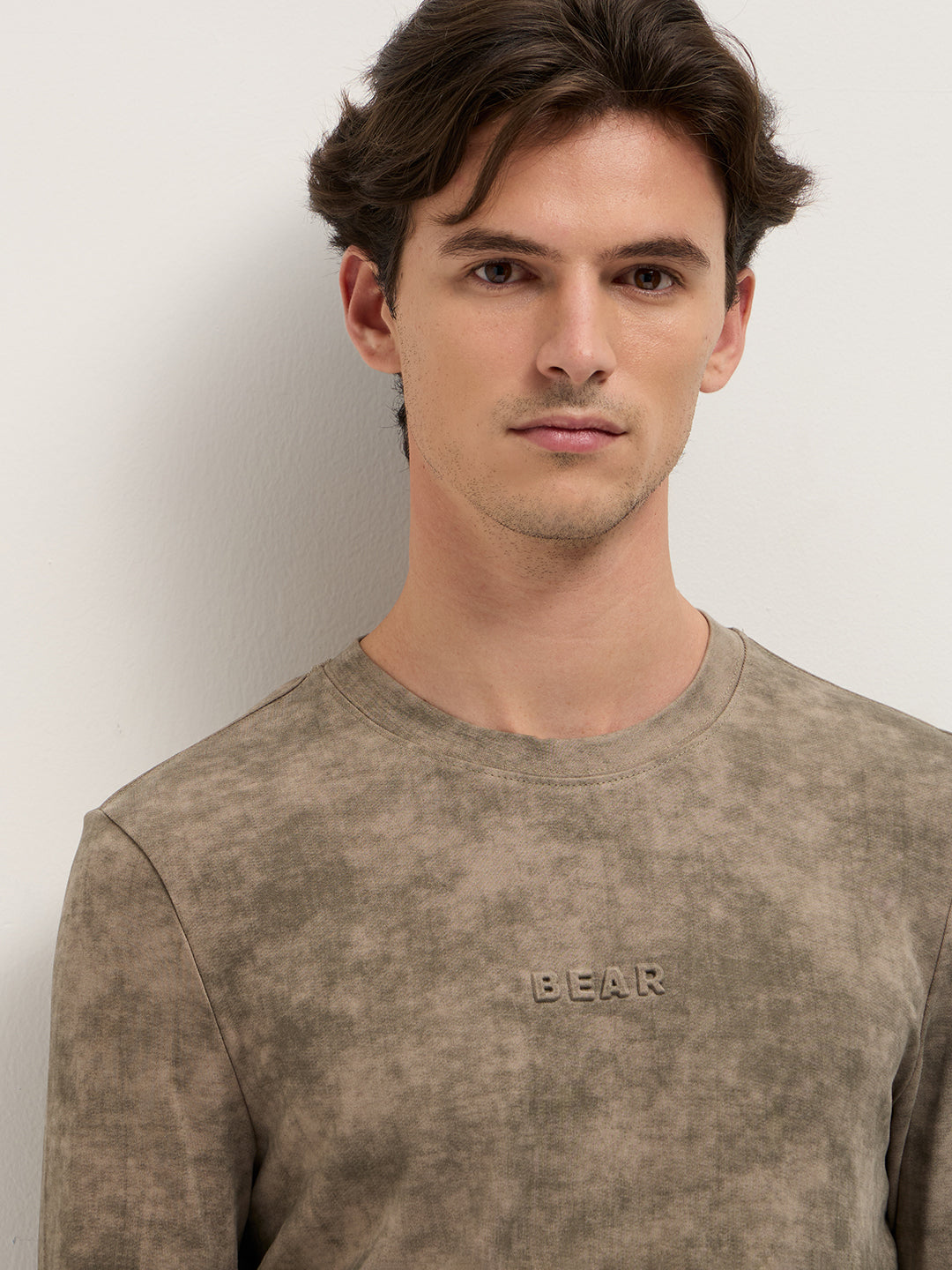 Men Grey Slim Fit Crew Neck T-Shirt