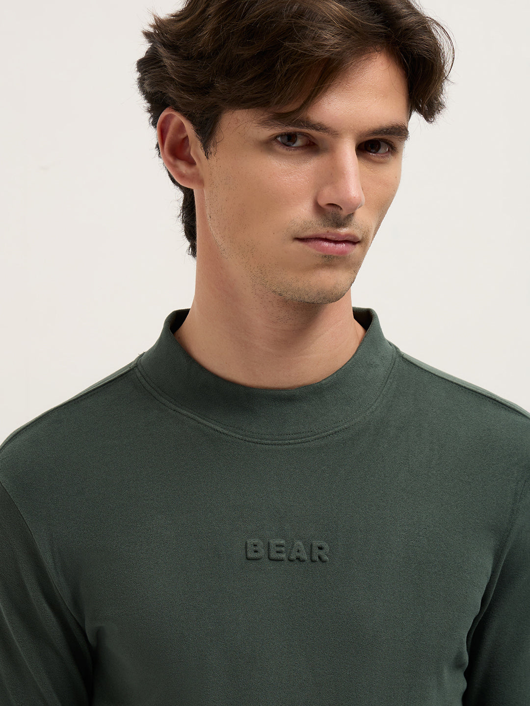 Men Green Slim Fit Crew Neck T-Shirt
