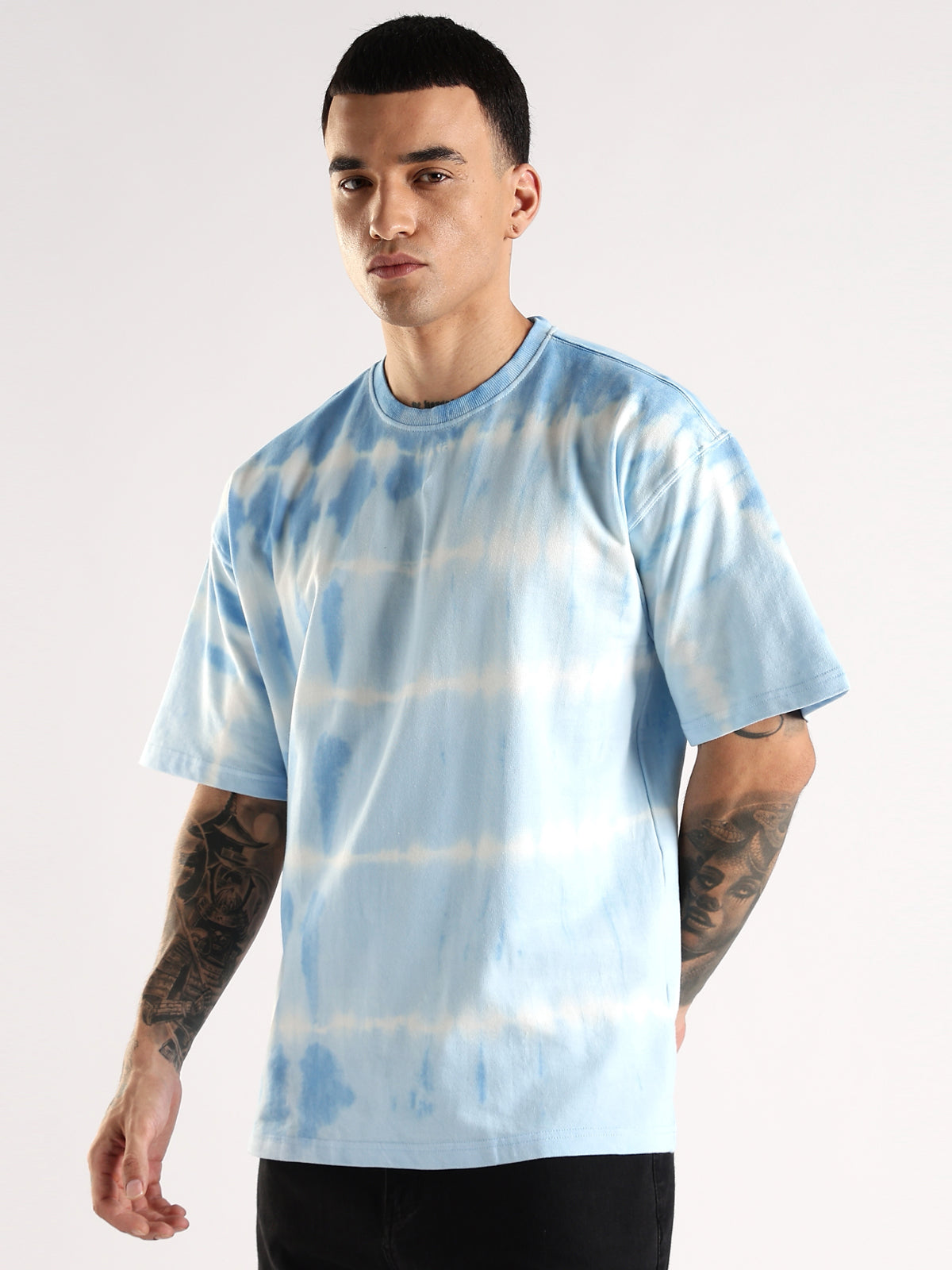 Men Multicolor Trendy Oversized T-Shirt