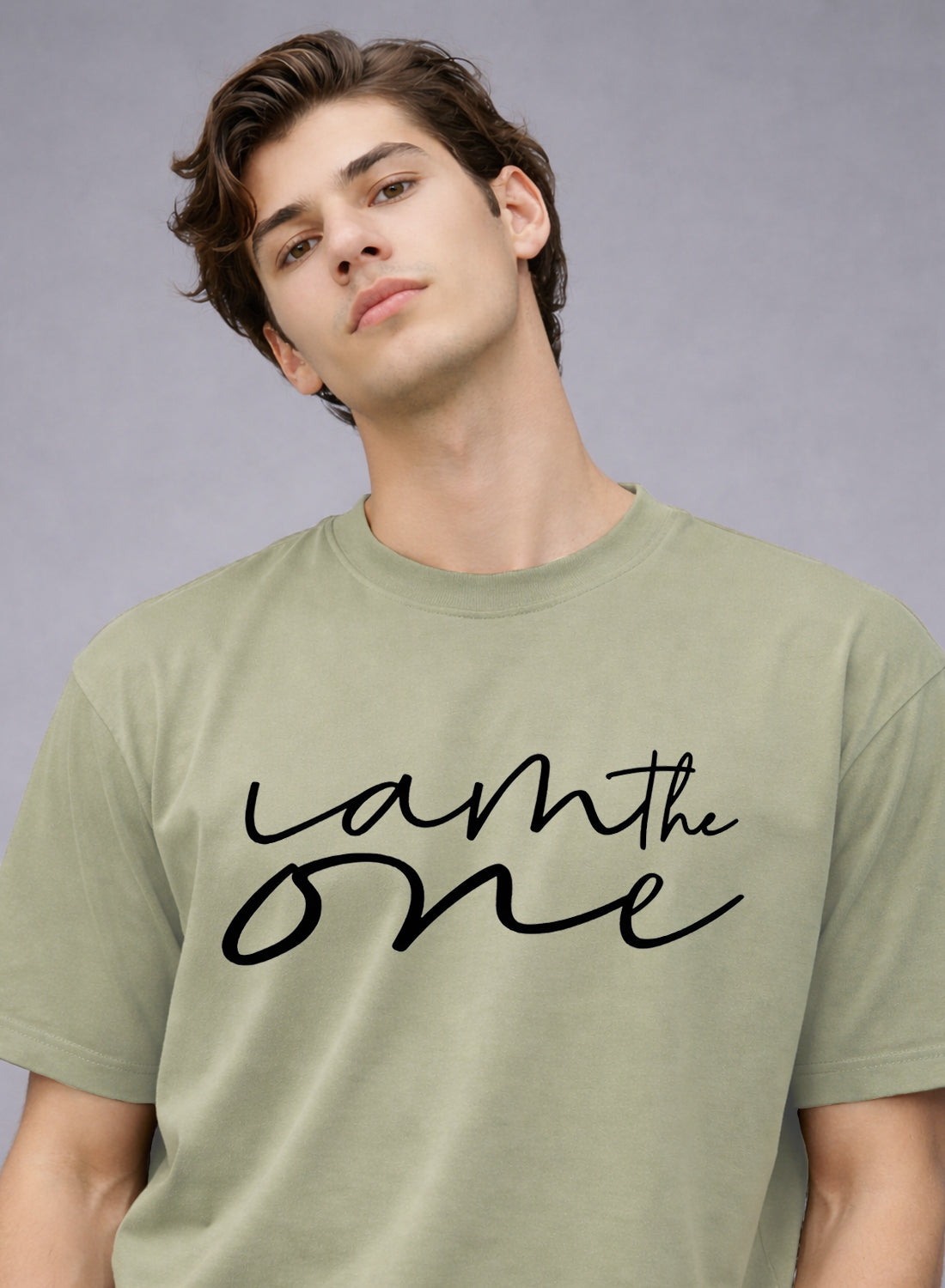 Men Oversize Fit Back Printed T-Shirt
