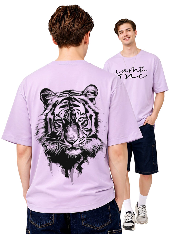 Men Oversize Fit Back Printed T-Shirt