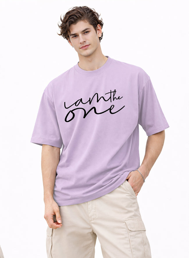 Men Oversize Fit Back Printed T-Shirt