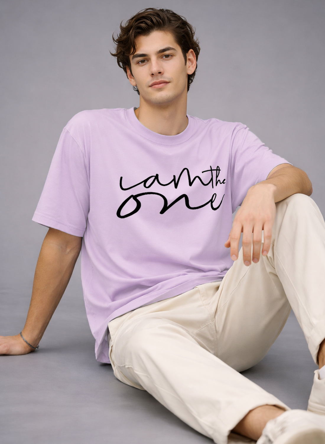 Men Oversize Fit Back Printed T-Shirt