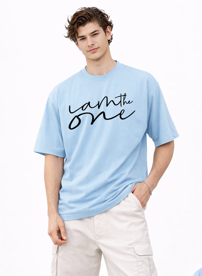 Men Oversize Fit Back Printed T-Shirt