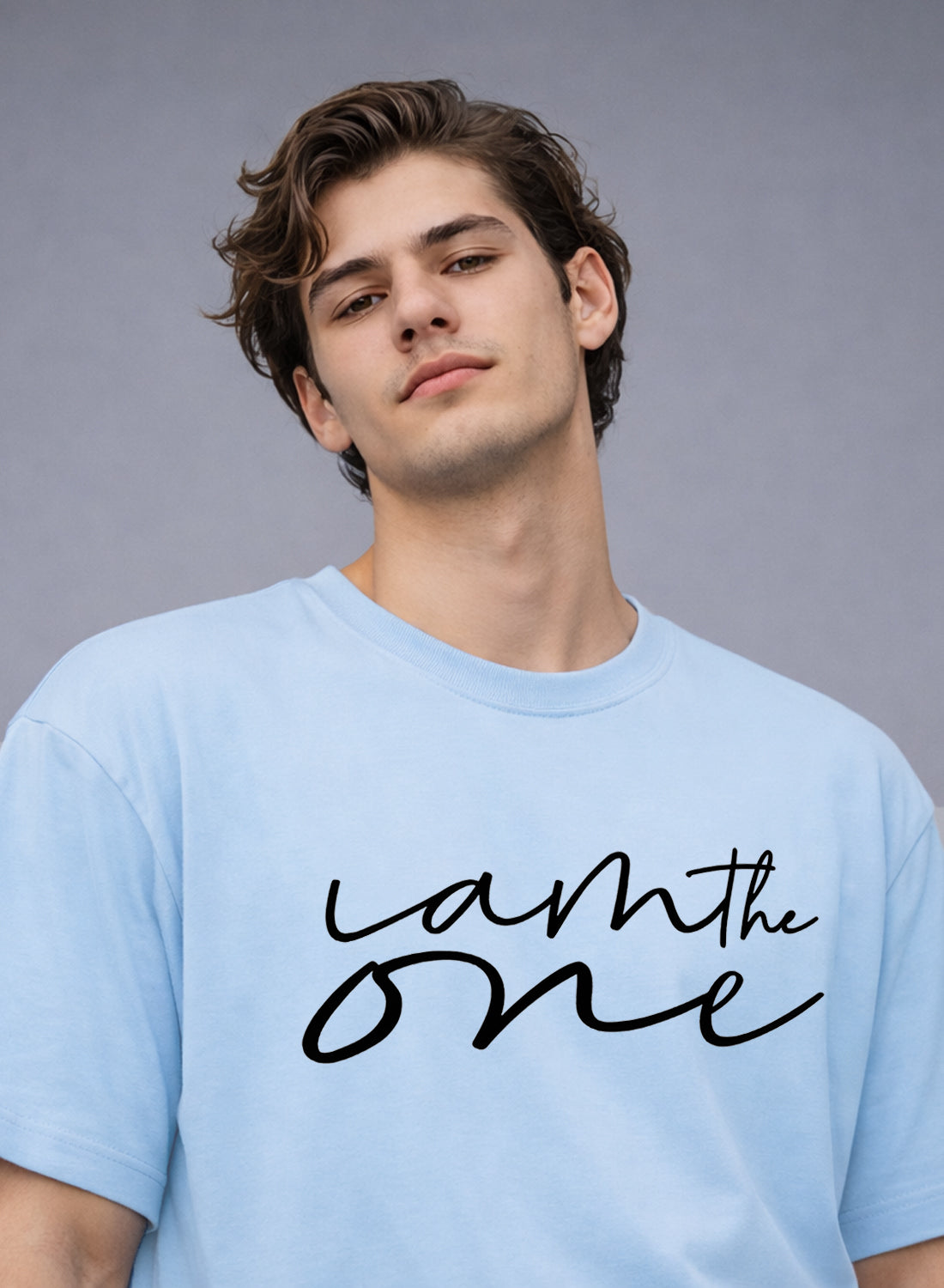 Men Oversize Fit Back Printed T-Shirt