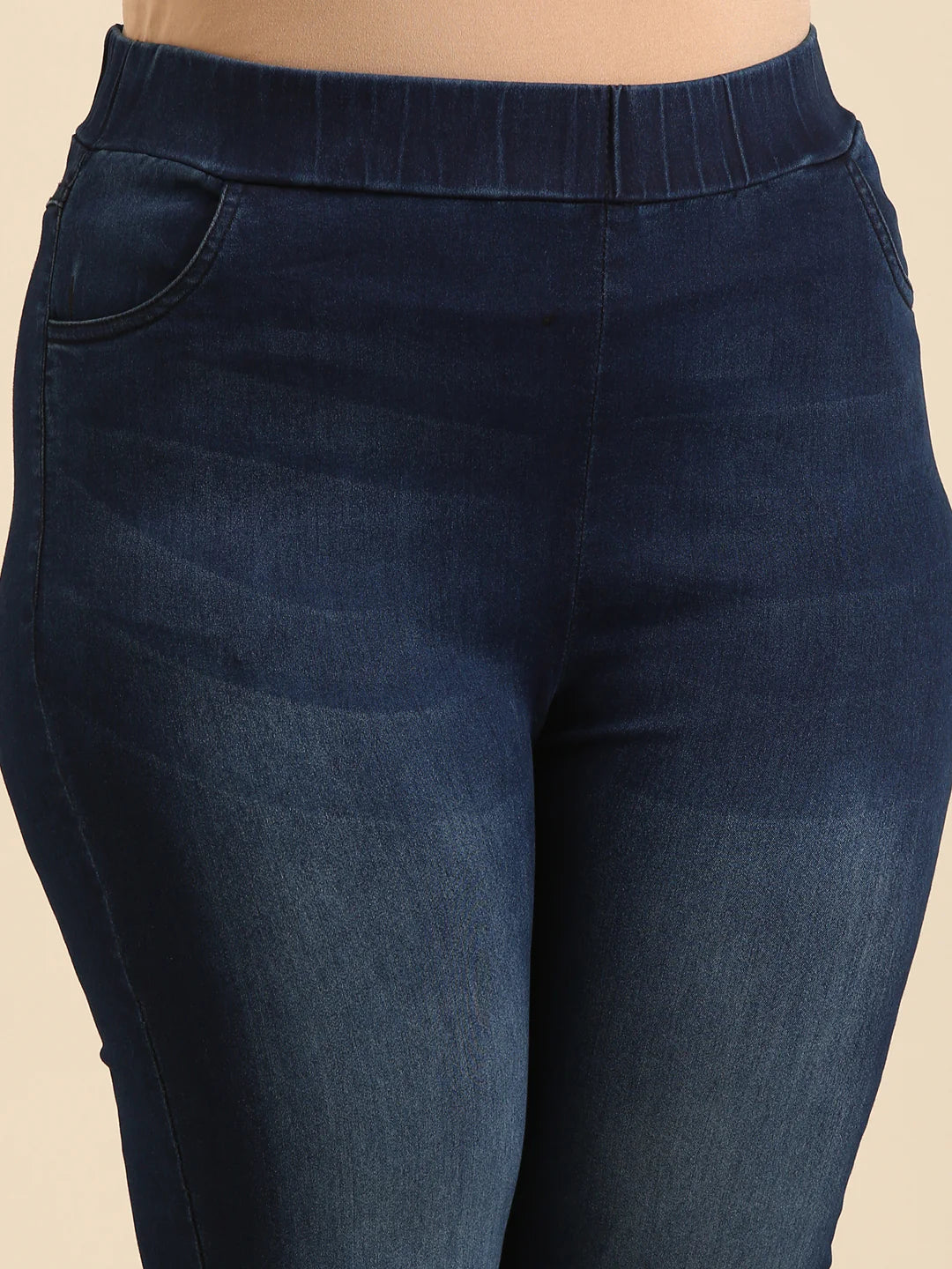Women Navy Straight Cut Jeans