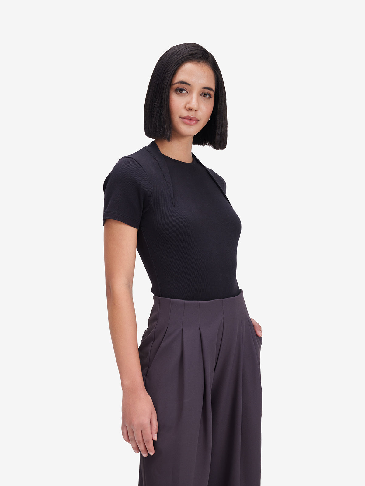 Women Black Cotton Top