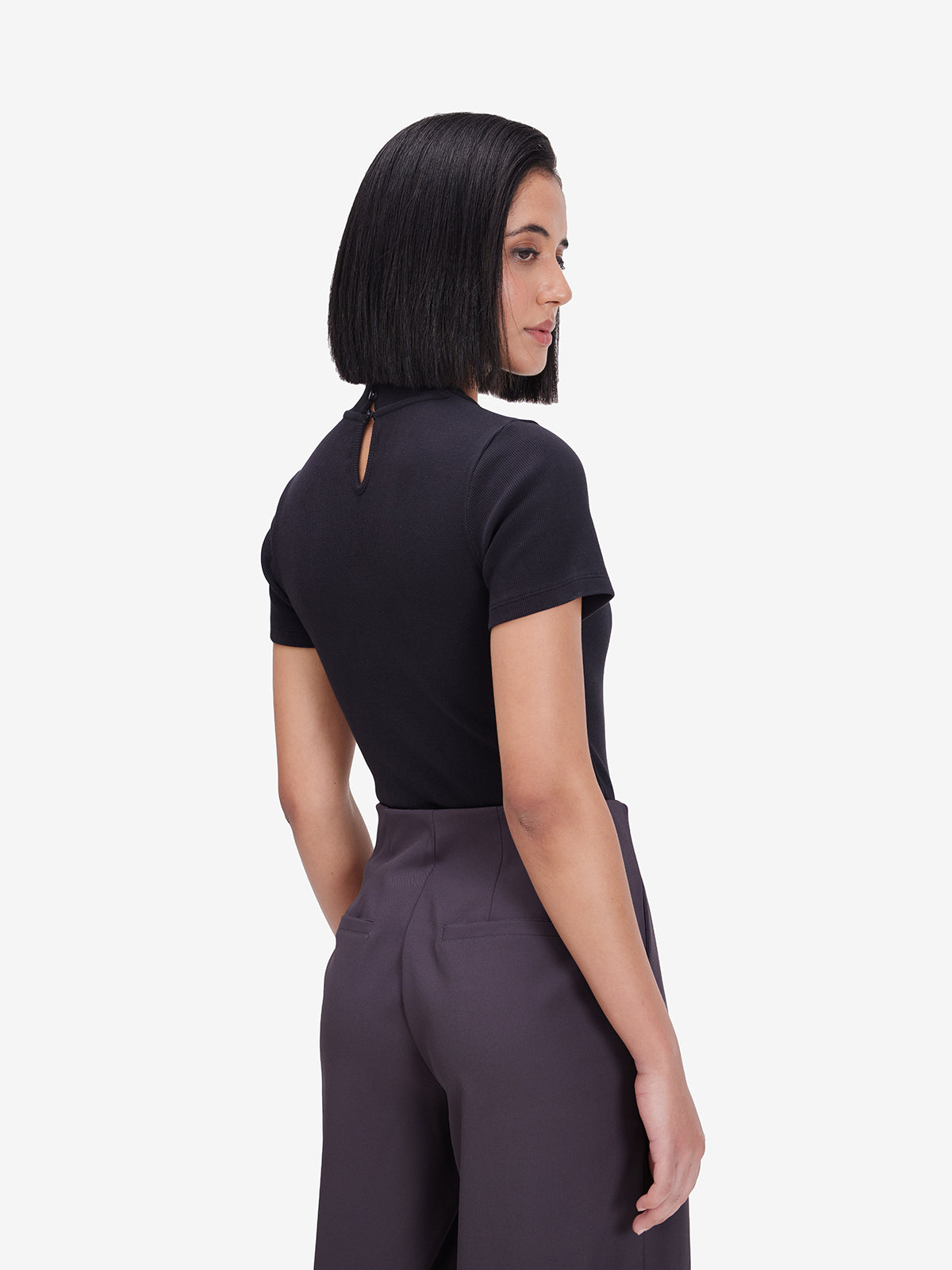Women Black Cotton Top