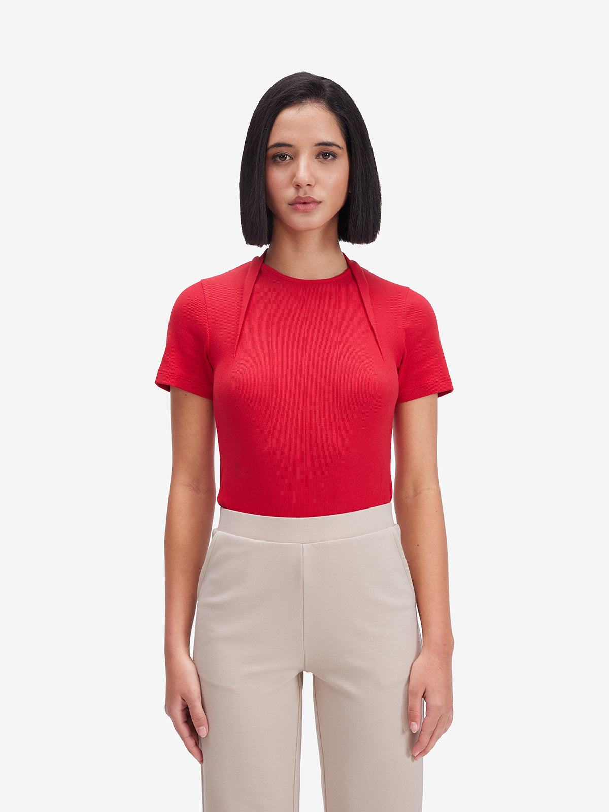 Women Red Cotton Top