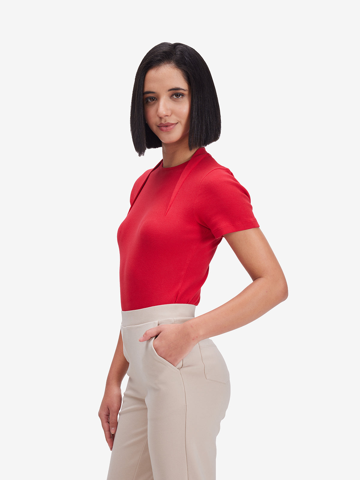 Women Red Cotton Top