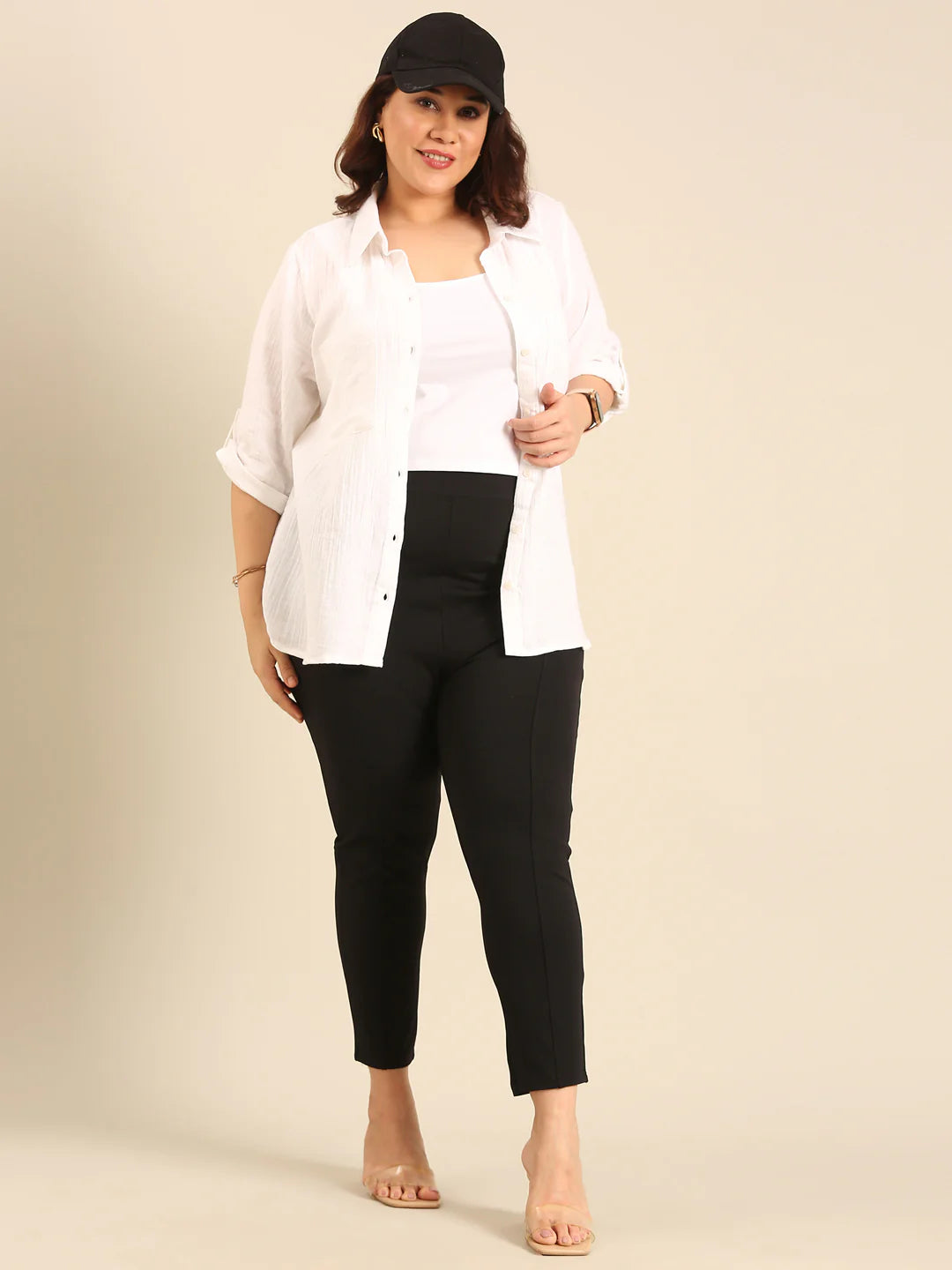 Women White Crop Top