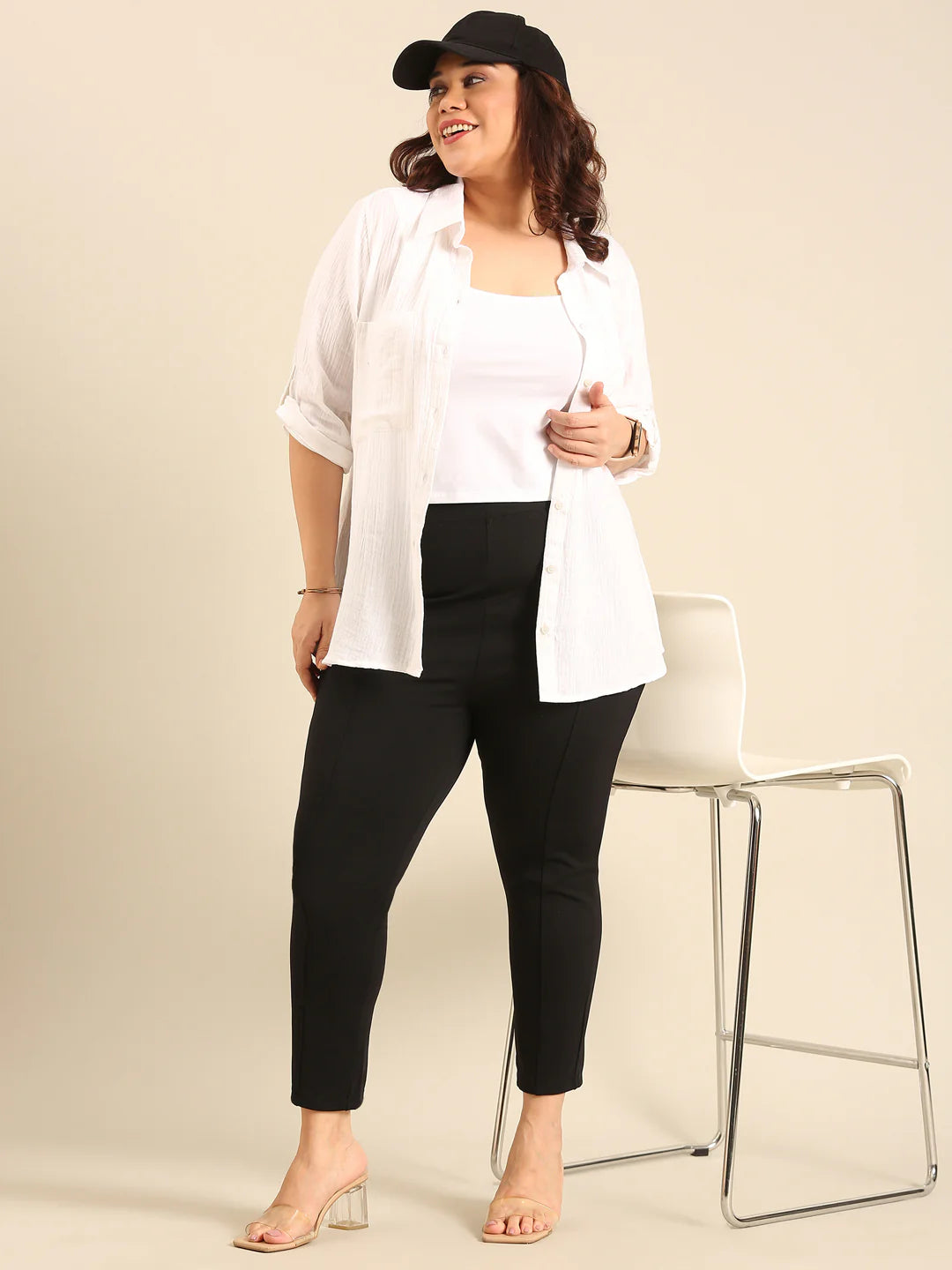 Women White Crop Top