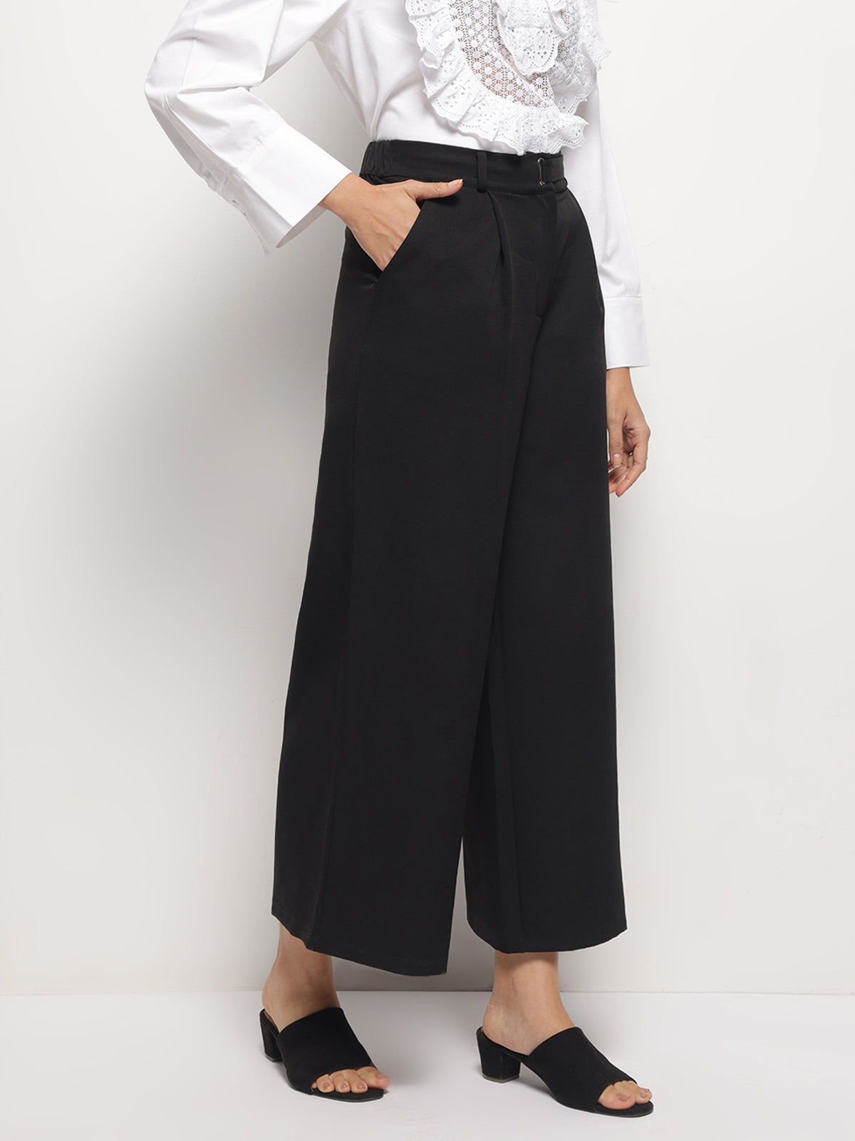 Women Wide-Leg High Waist Korean Style Pants