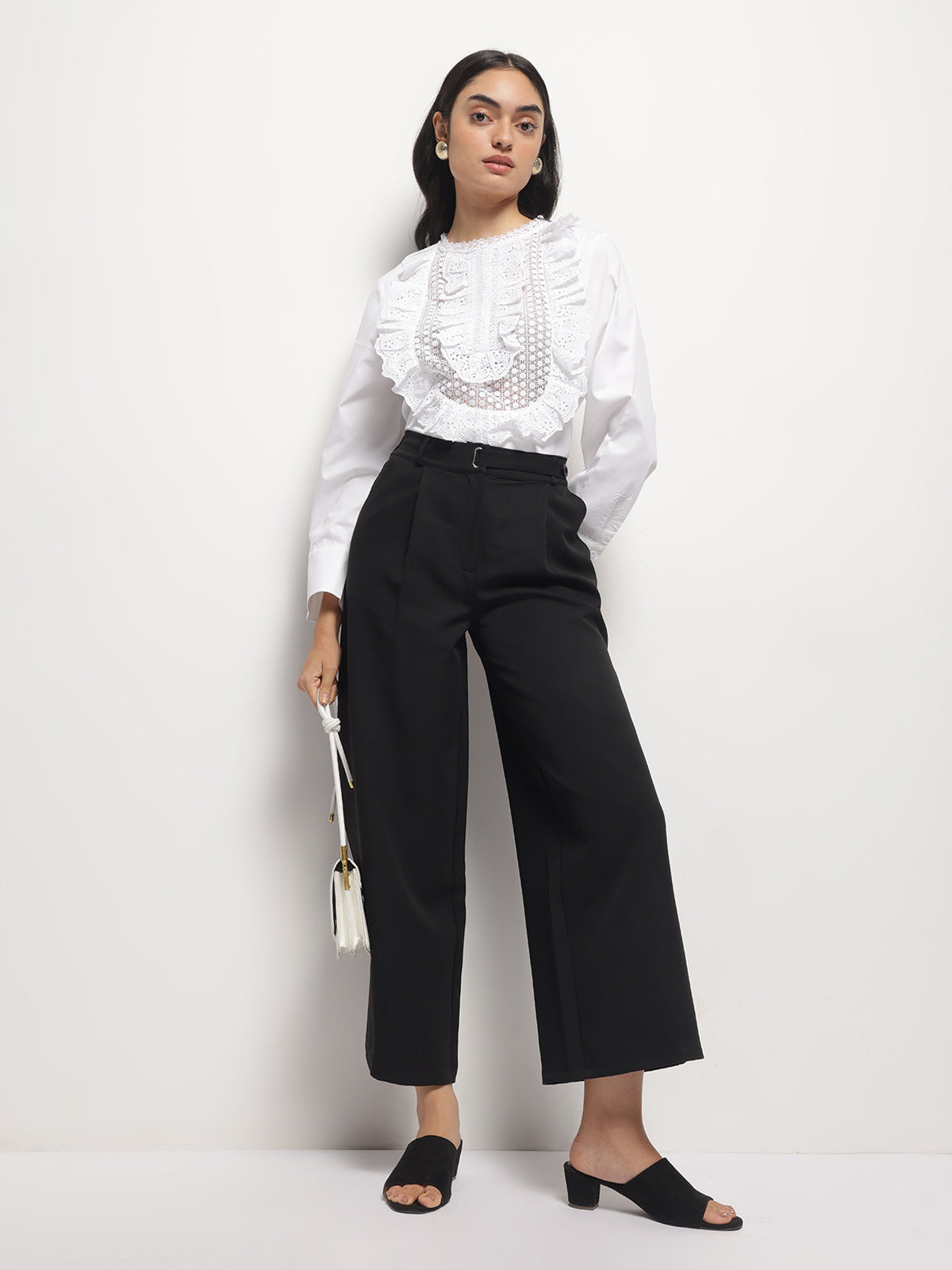 Women Wide-Leg High Waist Korean Style Pants
