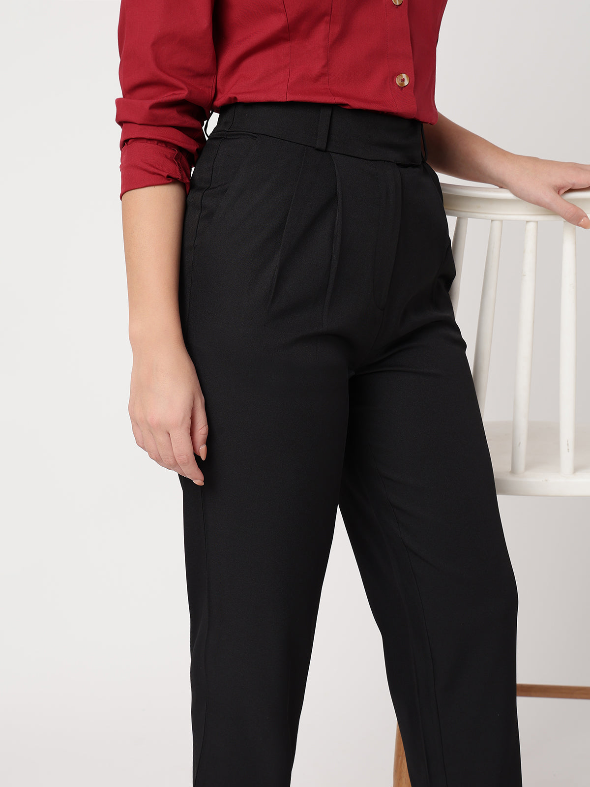 Women Classic Black Trousers