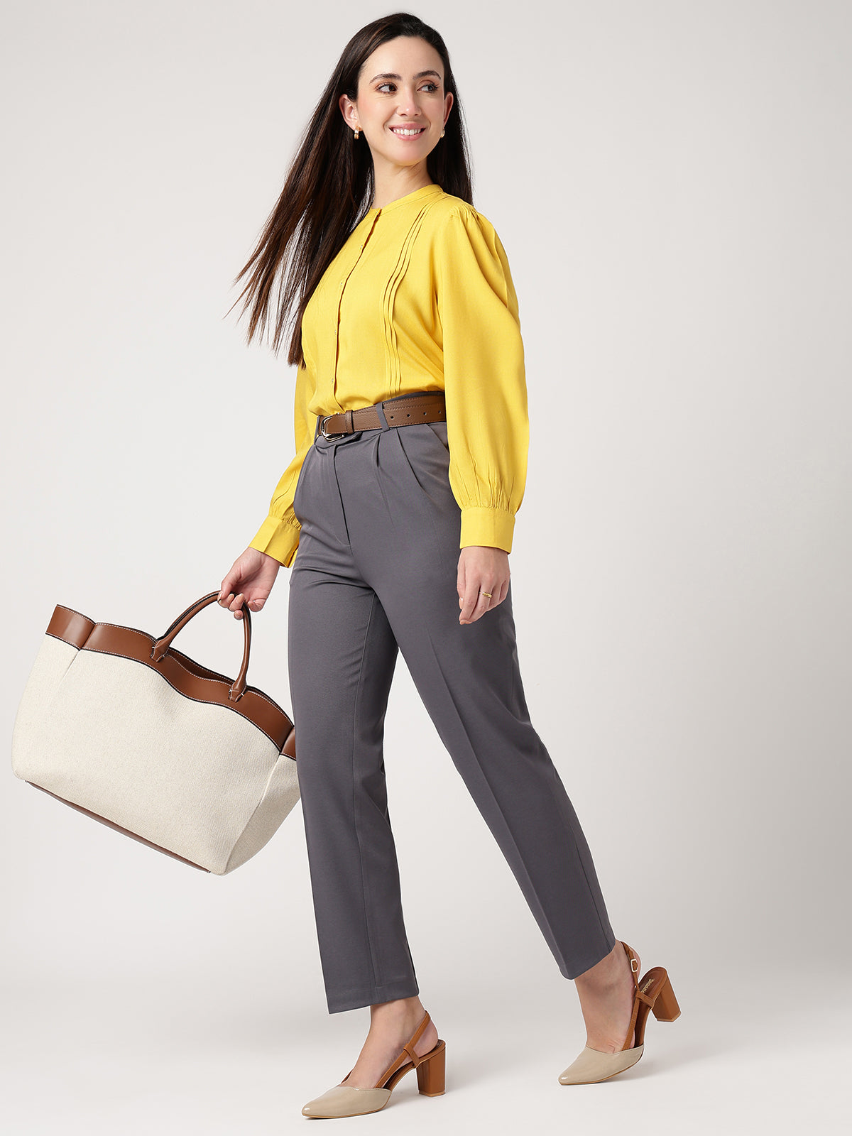 Women Classic Grey Trousers