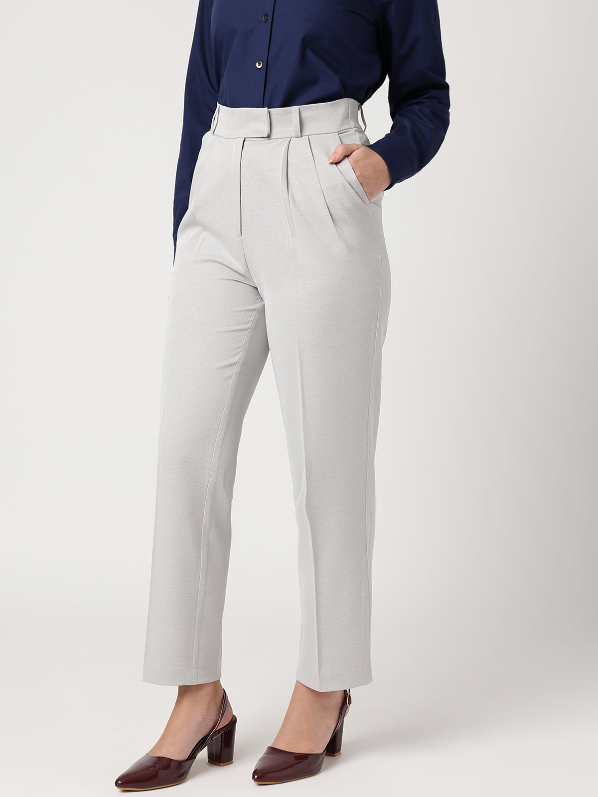Women Classic White Trousers