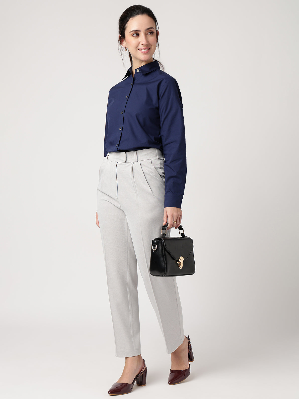 Women Classic White Trousers