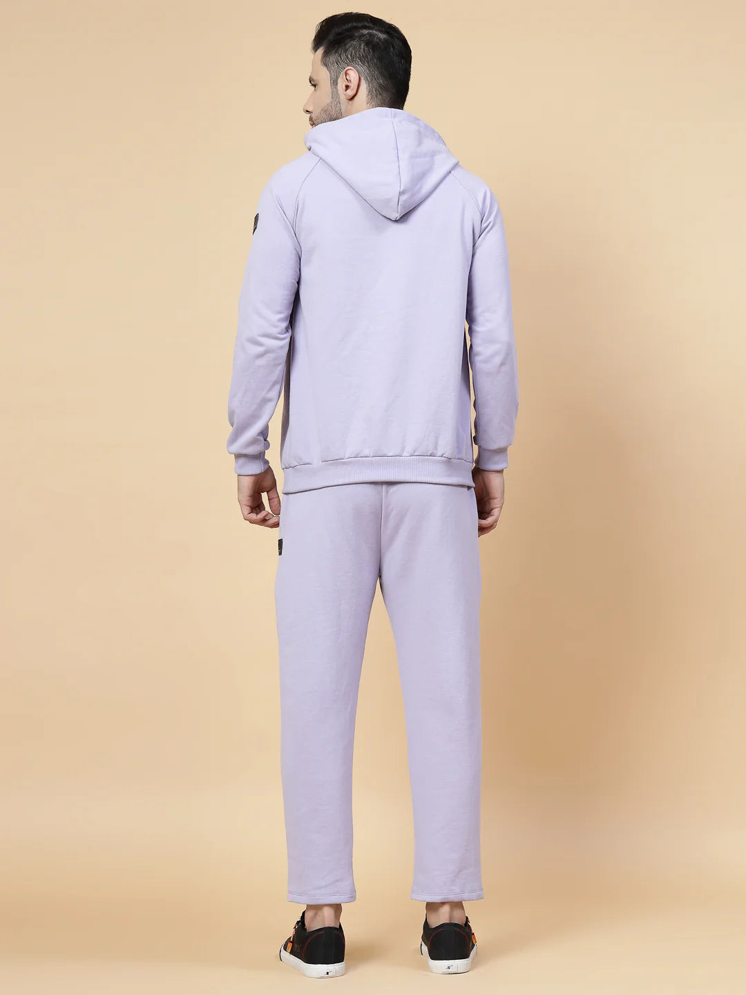 Men Lavender Regular Fit Tracksuit